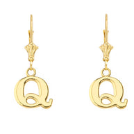 Initial Earrings in 14K (Available in Yellow/Rose/White Gold)