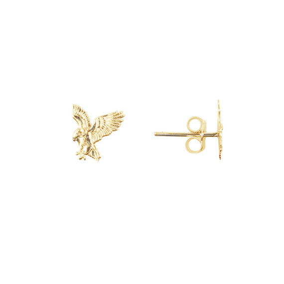 Gold American Eagle Stud Earrings (Available in Yellow/White Gold)
