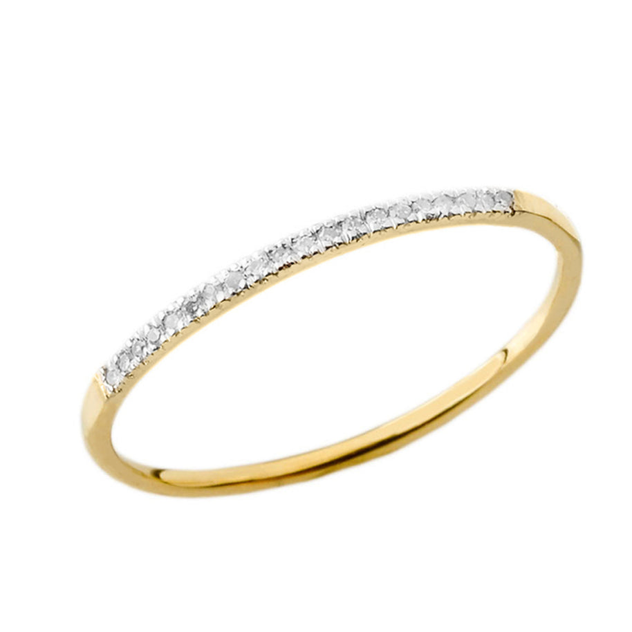 Gold Pavé Set Diamond Ring (Available in Yellow/Rose/White Gold)