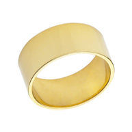 Solid Gold 8mm Flat Wedding Band (Available in Yellow/Rose/White Gold)