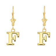 Initial Earrings in 14K (Available in Yellow/Rose/White Gold)
