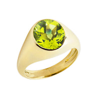 Gold Birthstone Gentleman's Pinky Ring (Available in Yellow/Rose/White Gold)