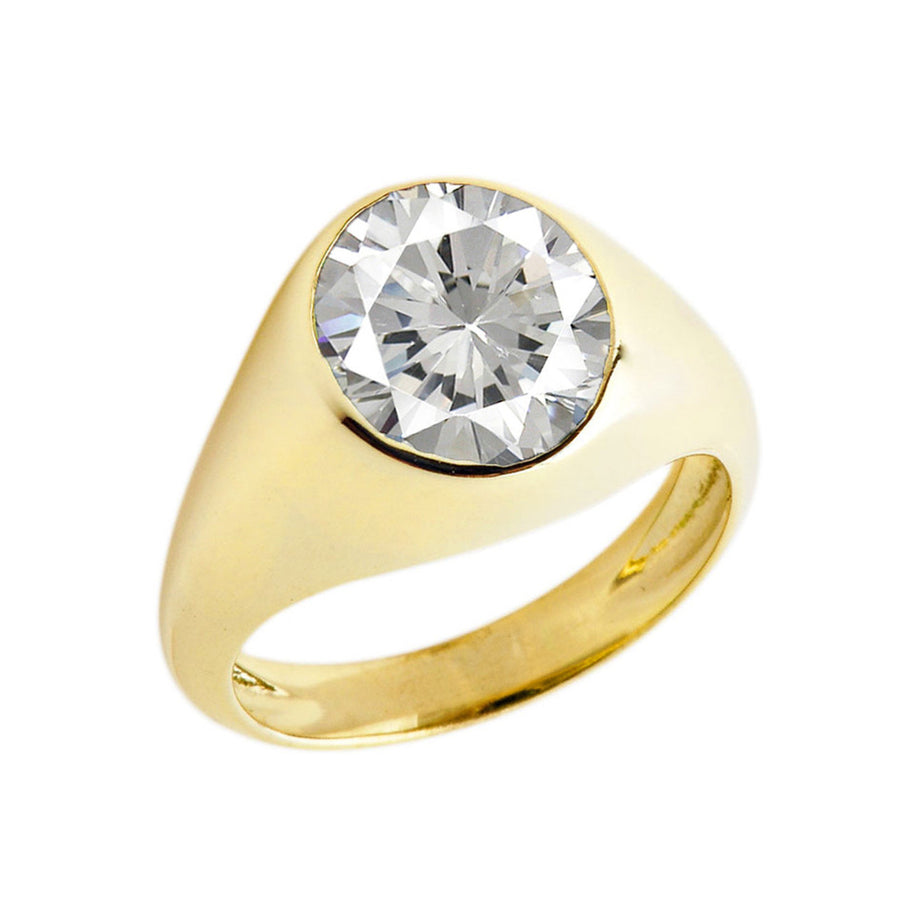 Gold Birthstone Gentleman's Pinky Ring (Available in Yellow/Rose/White Gold)