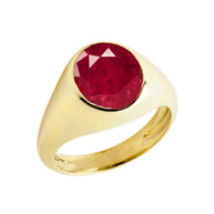 Gold Birthstone Gentleman's Pinky Ring (Available in Yellow/Rose/White Gold)
