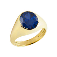 Gold Birthstone Gentleman's Pinky Ring (Available in Yellow/Rose/White Gold)