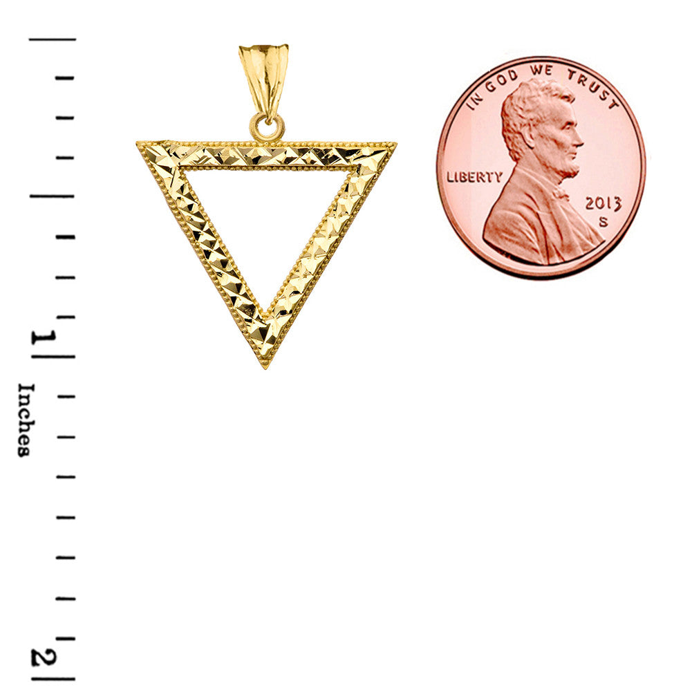 Gold Chic Open Triangle Pendant Necklace (Available in Yellow/Rose/White)