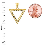 Gold Chic Open Triangle Pendant Necklace (Available in Yellow/Rose/White)