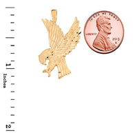 Gold American Eagle Pendant Necklace(Available in Yellow/Rose/White Gold)