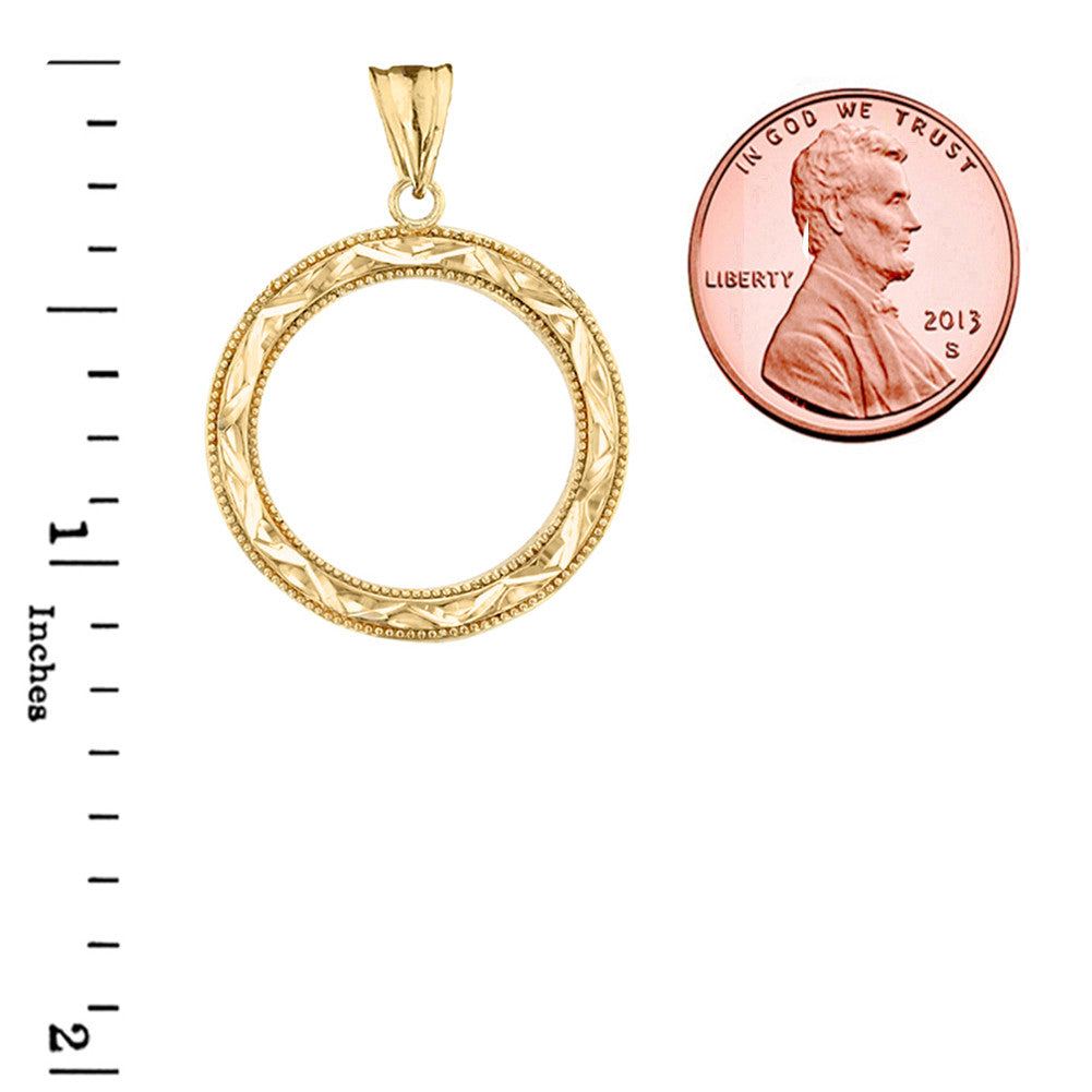 Gold Chic Sparkle Cut Circle of Life Pendant Necklace(Available In Yellow/Rose/White Gold)
