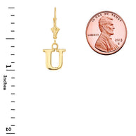 Initial Earrings in 14K (Available in Yellow/Rose/White Gold)