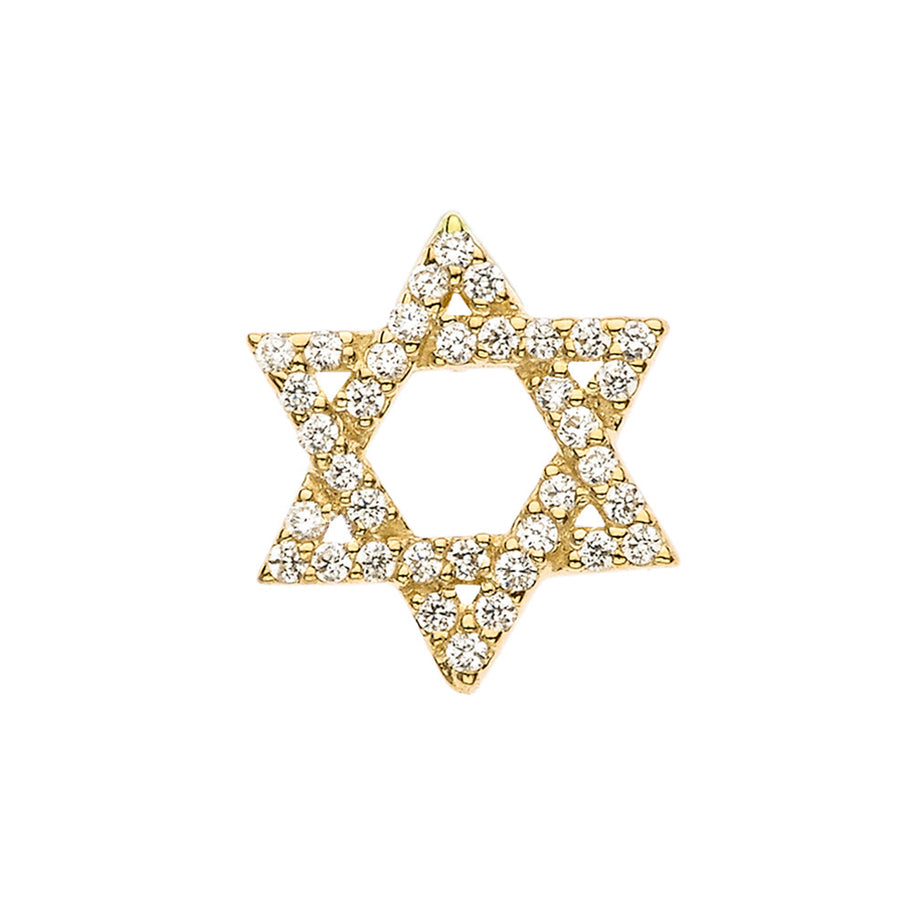 Gold Jewish Star of David with Hidden Bail Pendant Necklace(Available In Yellow/Rose/White Gold)