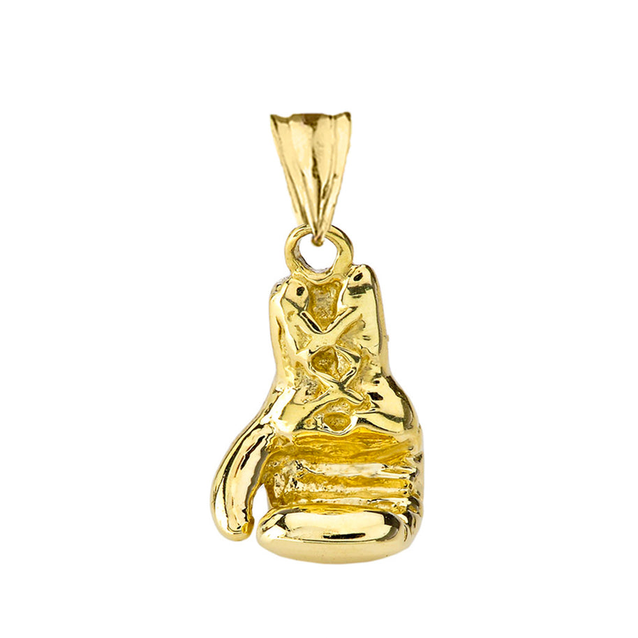 Gold Boxing Glove Pendant Necklace (Available in Yellow/Rose/White Gold)