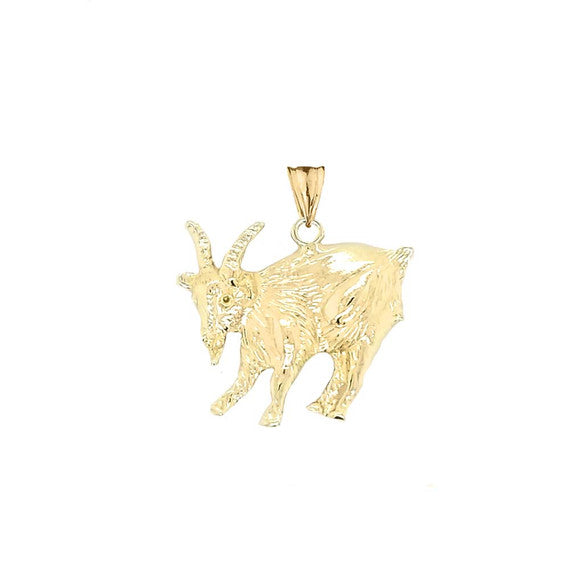 Gold Goat Pendant Necklace(Available in Yellow/Rose/White)