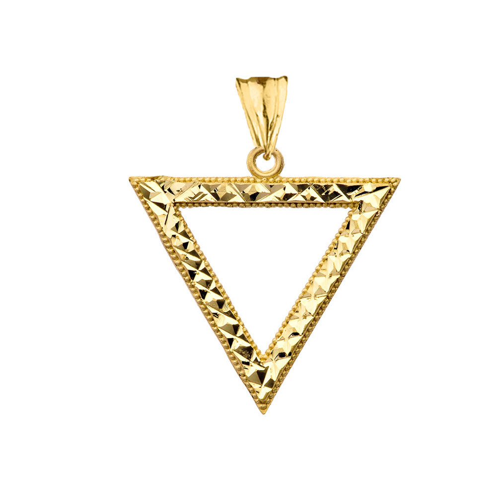 Gold Chic Open Triangle Pendant Necklace (Available in Yellow/Rose/White)