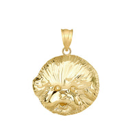 Bichon Frise Dog Head Pendant Necklace in Gold (Available in Yellow/Rose/White Gold)