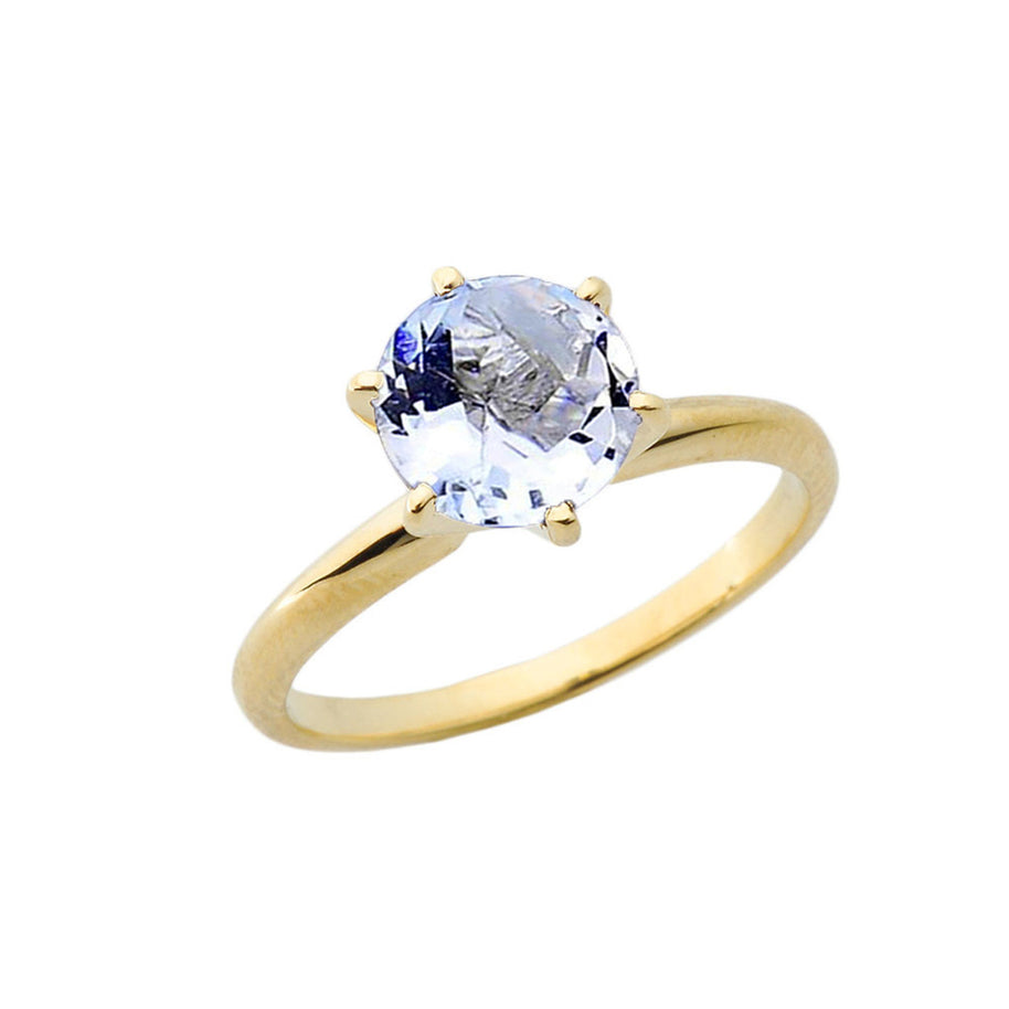 Gold 3.0 ct Lab Created Solitaire Engagement Ring (Available in Yellow/Rose/White Gold)
