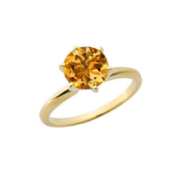 Gold 3.0 ct Lab Created Solitaire Engagement Ring (Available in Yellow/Rose/White Gold)