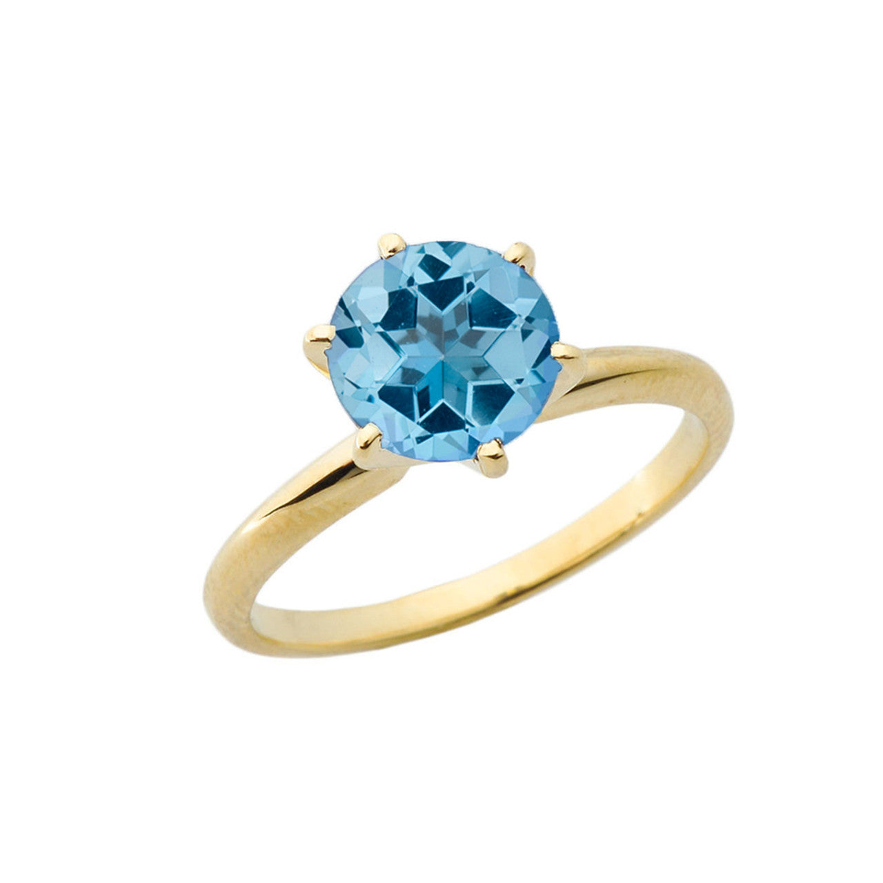 Gold 3.0 ct Lab Created Solitaire Engagement Ring (Available in Yellow/Rose/White Gold)