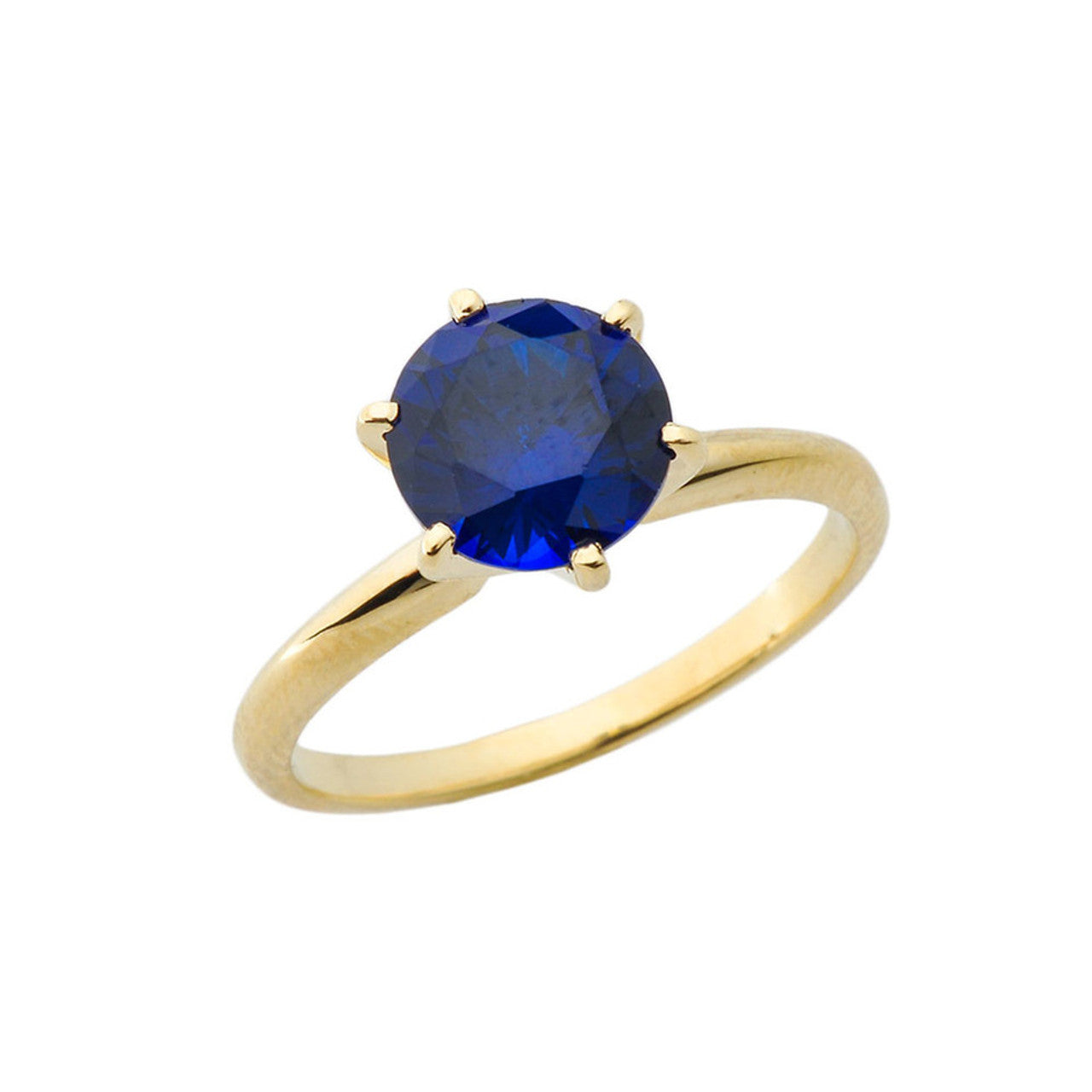 Gold 3.0 ct Lab Created Solitaire Engagement Ring (Available in Yellow/Rose/White Gold)