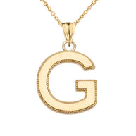 Gold Personalized Milgrain Letter 