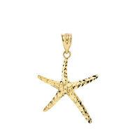 Gold Starfish Pendant Necklace (Available in Yellow/Rose/White)