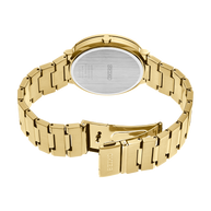 Seiko SUR488 Essentials Black Sunray Dial Gold Women's Watch