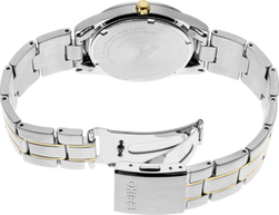 Seiko SUR363 Men's Quartz Black Dial Steel Bracelet Watch