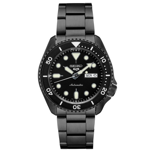 SRPD65 Seiko 5 Sports Black Dial Automatic Stainless Steel Men's Watch