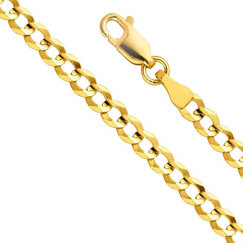 10K Yellow Gold Curb Cuban Chain