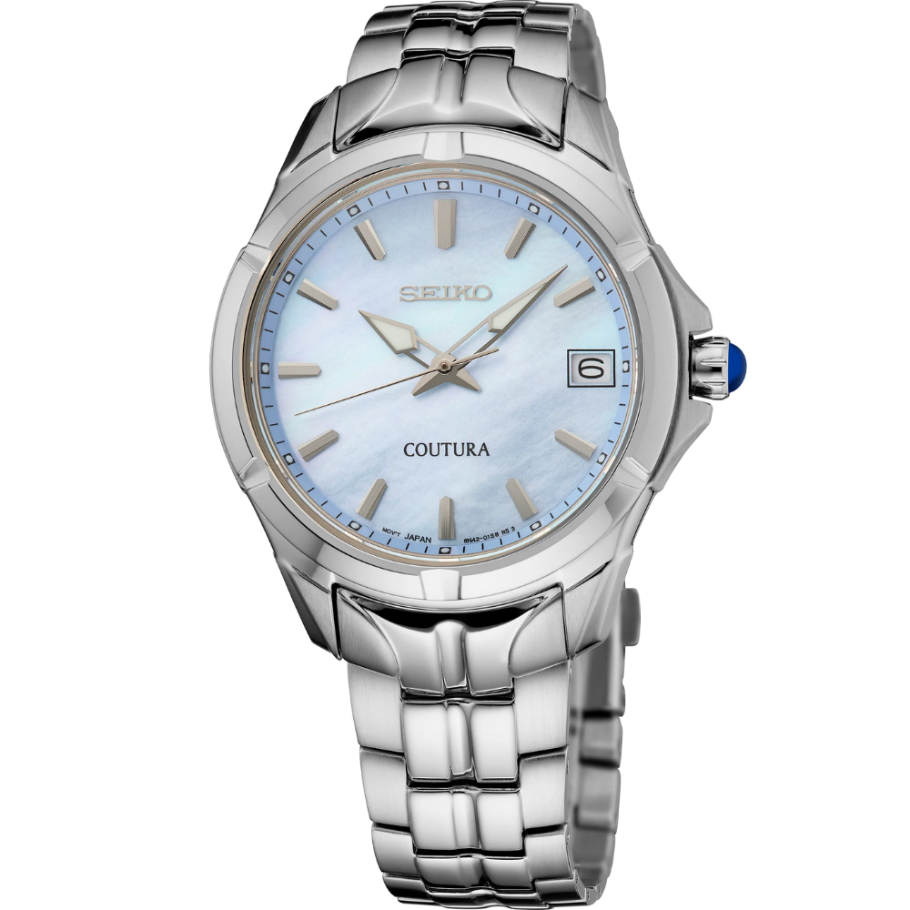 Seiko SUR583 Coutura Blue MOP Dial Quartz Women's Watch