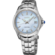Seiko SUR583 Coutura Blue MOP Dial Quartz Women's Watch