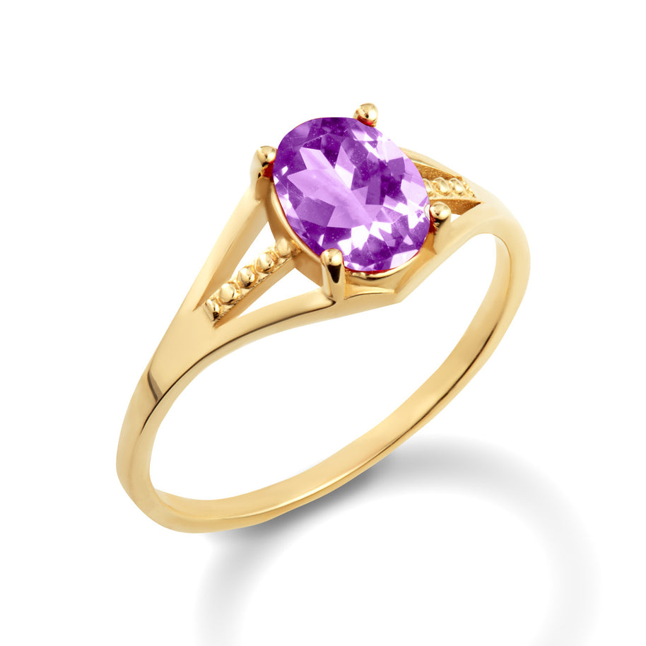 Gold Ladies Birthstone Ring (Available in Yellow/Rose/White Gold)