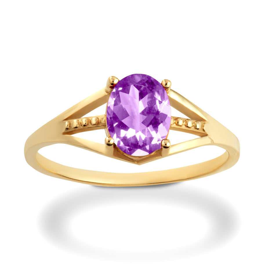Gold Ladies Birthstone Ring (Available in Yellow/Rose/White Gold)