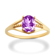 Gold Ladies Birthstone Ring (Available in Yellow/Rose/White Gold)