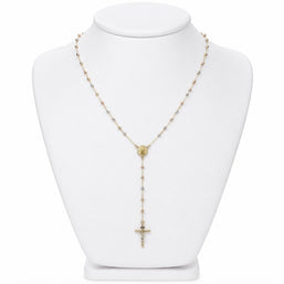 14K Gold Tri Color Rosary
