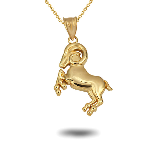 Gold Zodiac Symbol Pendant Necklace (Available in Yellow/White/Rose Gold)