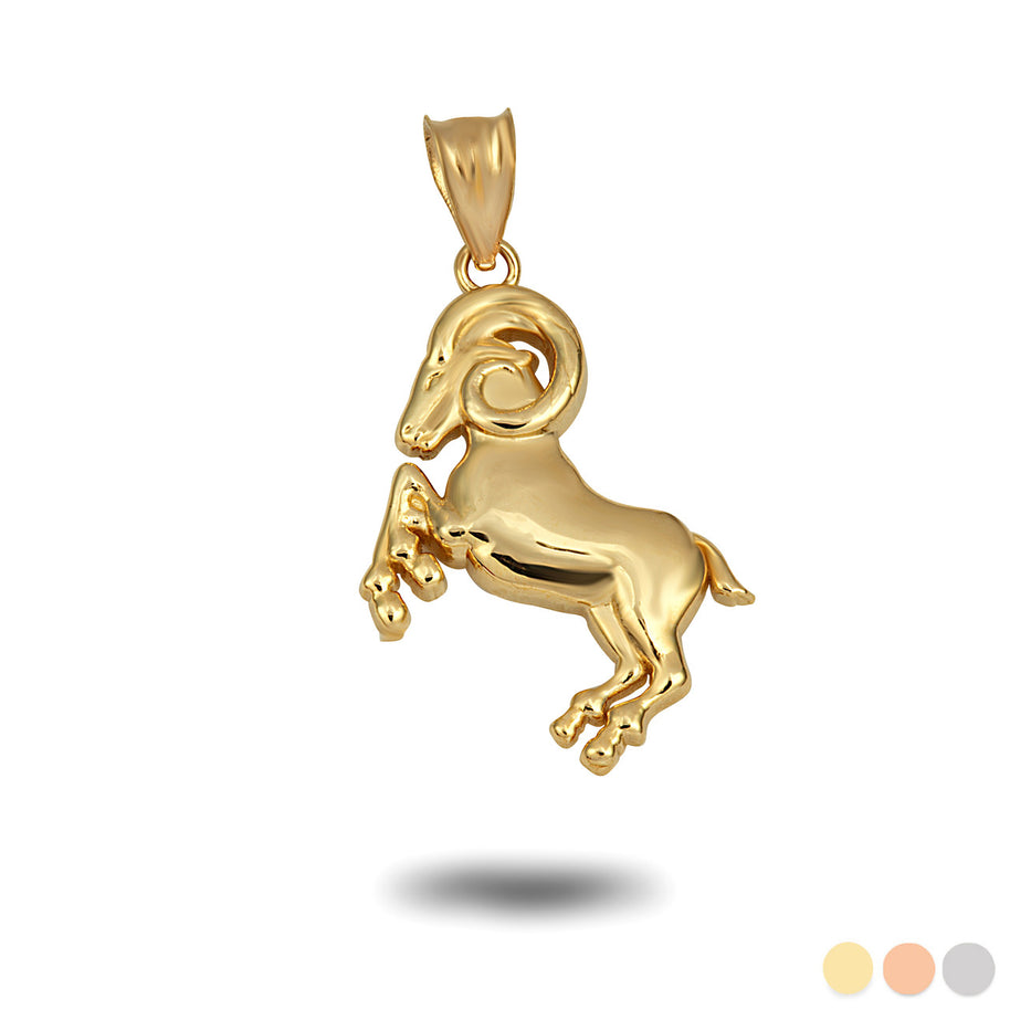 Gold Zodiac Symbol Pendant Necklace (Available in Yellow/White/Rose Gold)