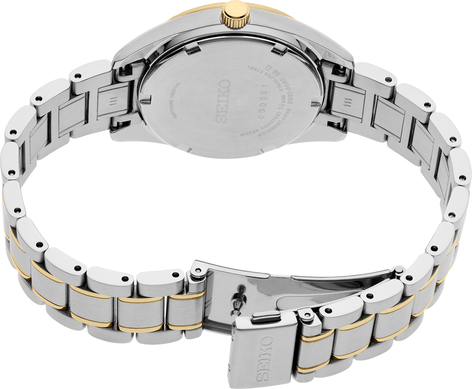 SUR582 Seiko Diamonds Quartz Silver Dial Two-Tone Ladies Watch