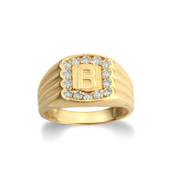 Gold Cubic Zirconia Letter 