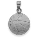 Sterling Silver Basketball Pendant