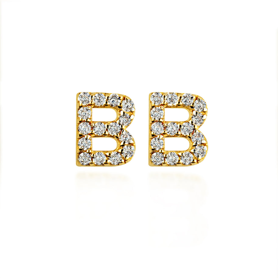 Yellow Gold Diamond Letter 