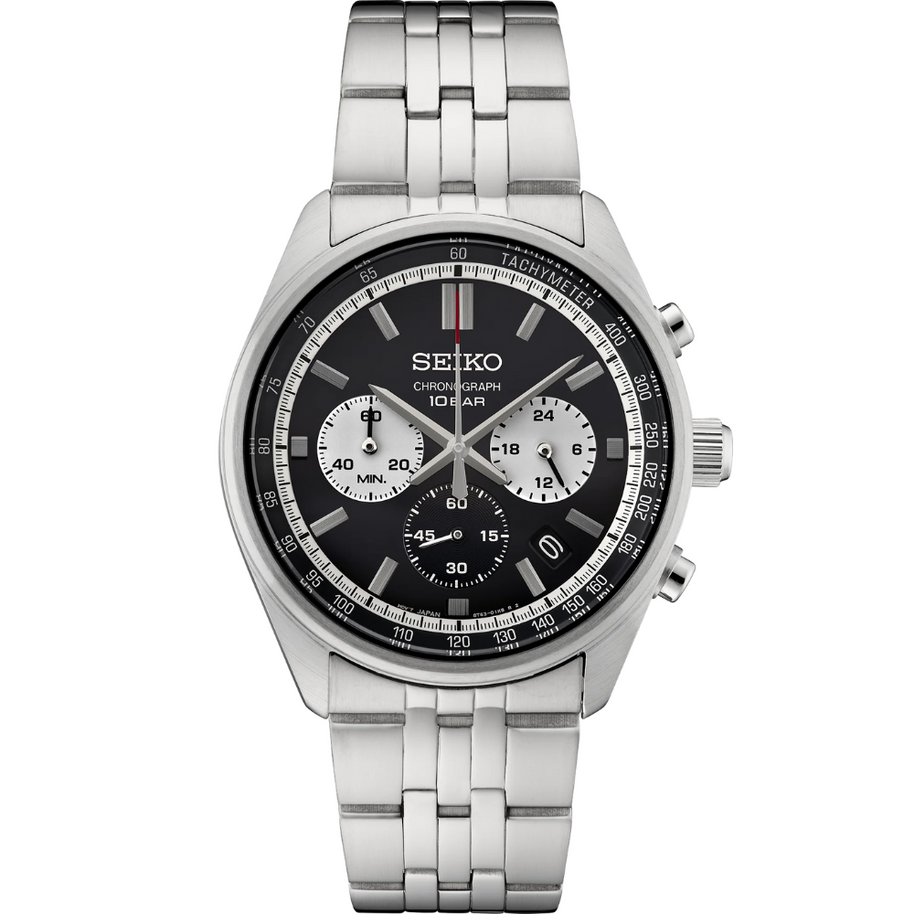 Seiko SSB429 Chronograph Quartz Black Dial Men's Watch