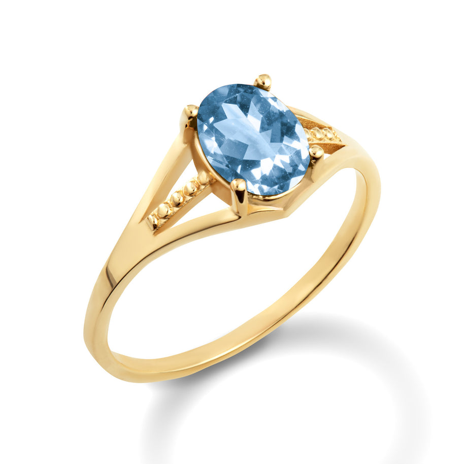 Gold Ladies Birthstone Ring (Available in Yellow/Rose/White Gold)