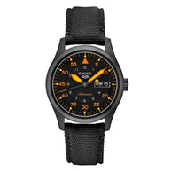 SRPH33 Seiko 5 Sports Automatic Black Dial Strap Pilots Men's Watch