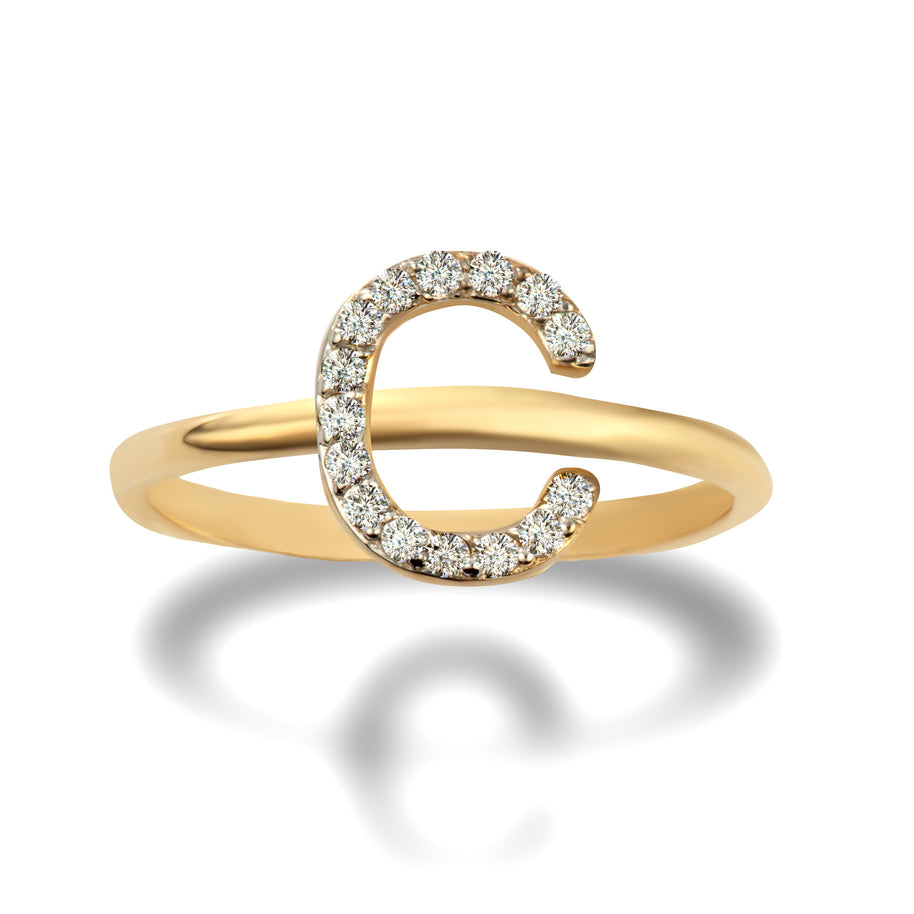 Gold Personalized Diamond Initial 