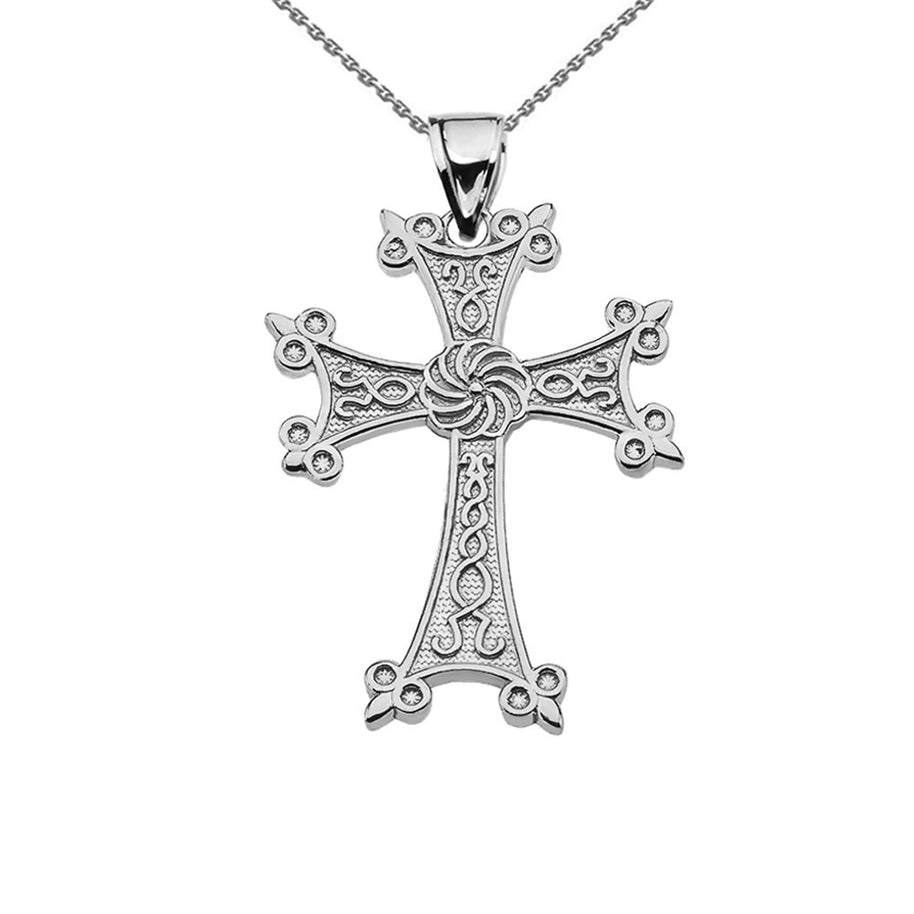 Solid Gold Eternity Armenian Cross 