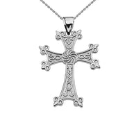 Solid Gold Eternity Armenian Cross 