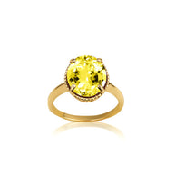Gold Classic Roped Gemstone Love Ring (Available in Yellow/Rose/White Gold)