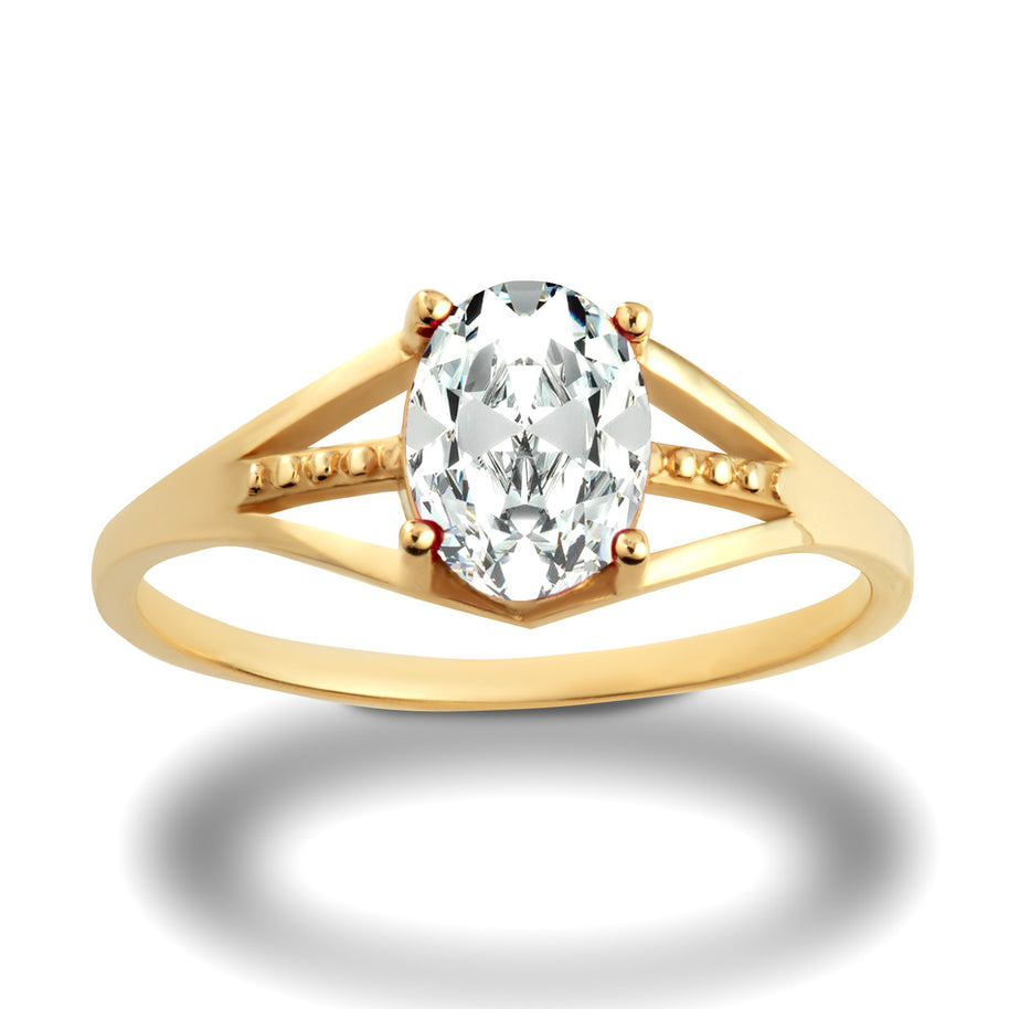 Gold Ladies Birthstone Ring (Available in Yellow/Rose/White Gold)