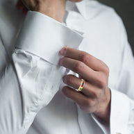 Gold Multi-Color Birthstone Band Ring (Available in Yellow/Rose/White Gold)